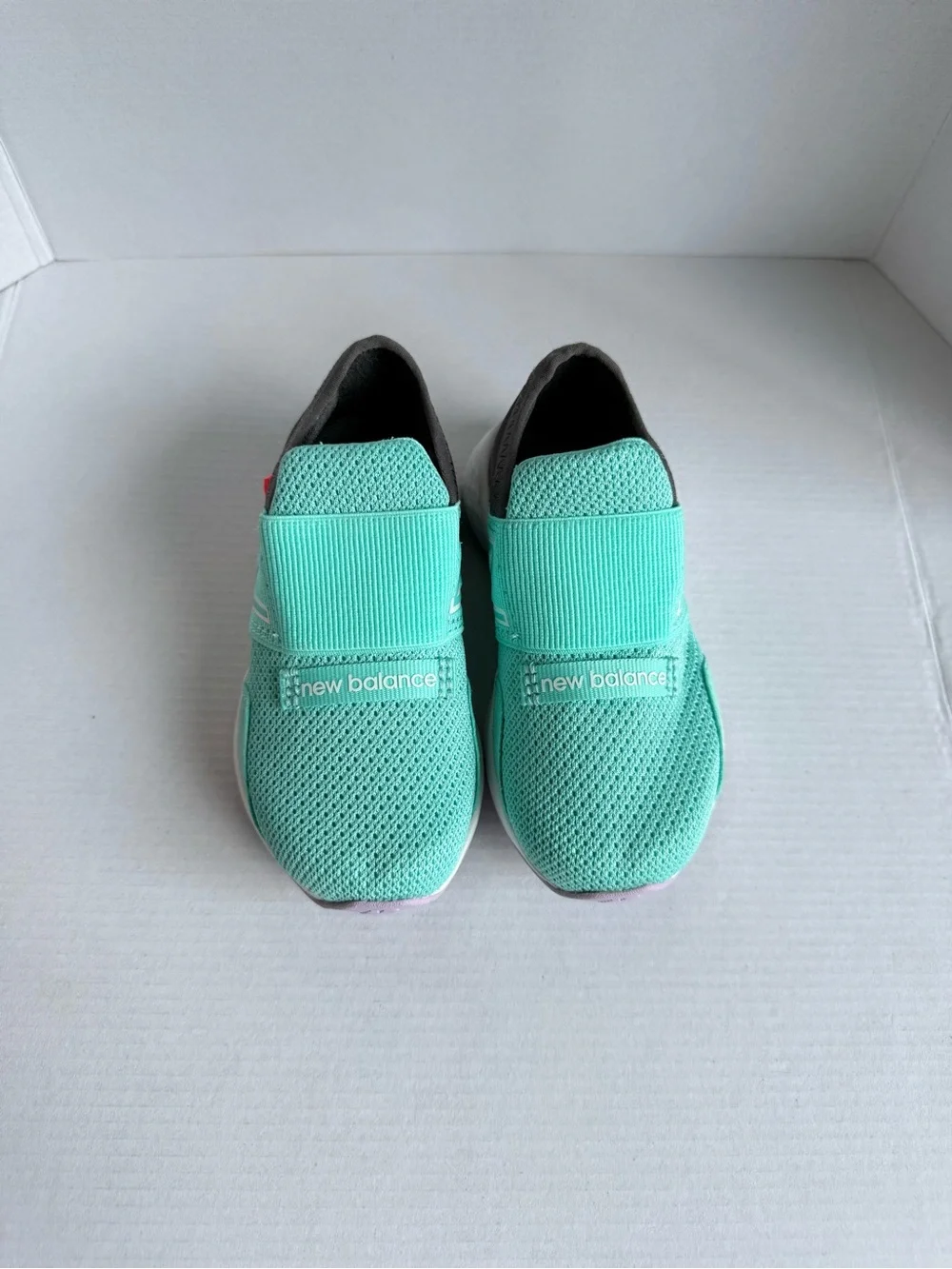 New Balance ROAV FRESH FOAM Kids Mint Green and Gray Slip-On Sneakers
